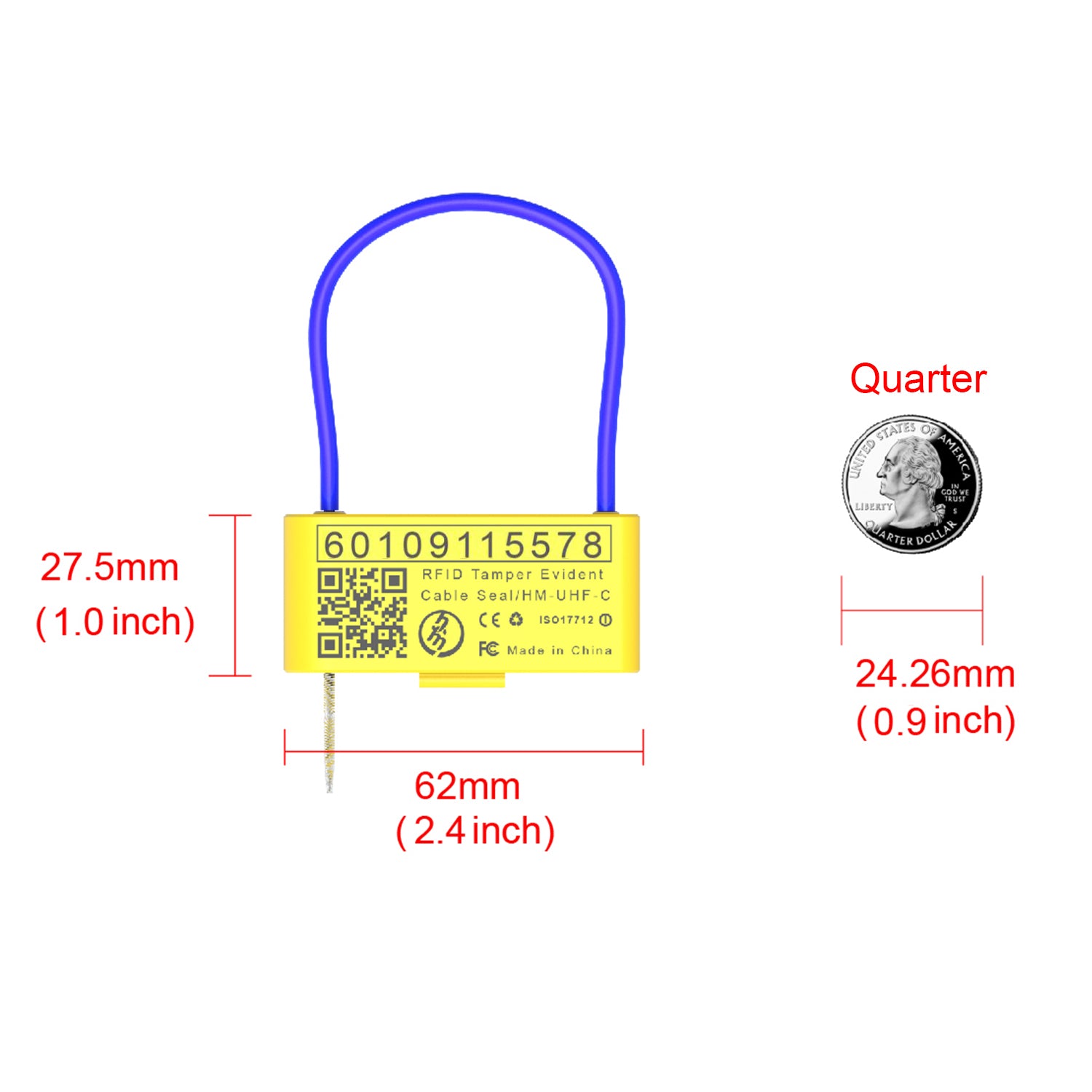 RFID Tamper Evident Cable Seal 600 Seals/Box @ $1.10/Seal